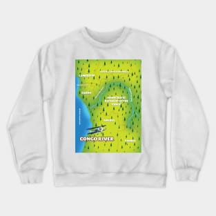 Congo River Map Crewneck Sweatshirt